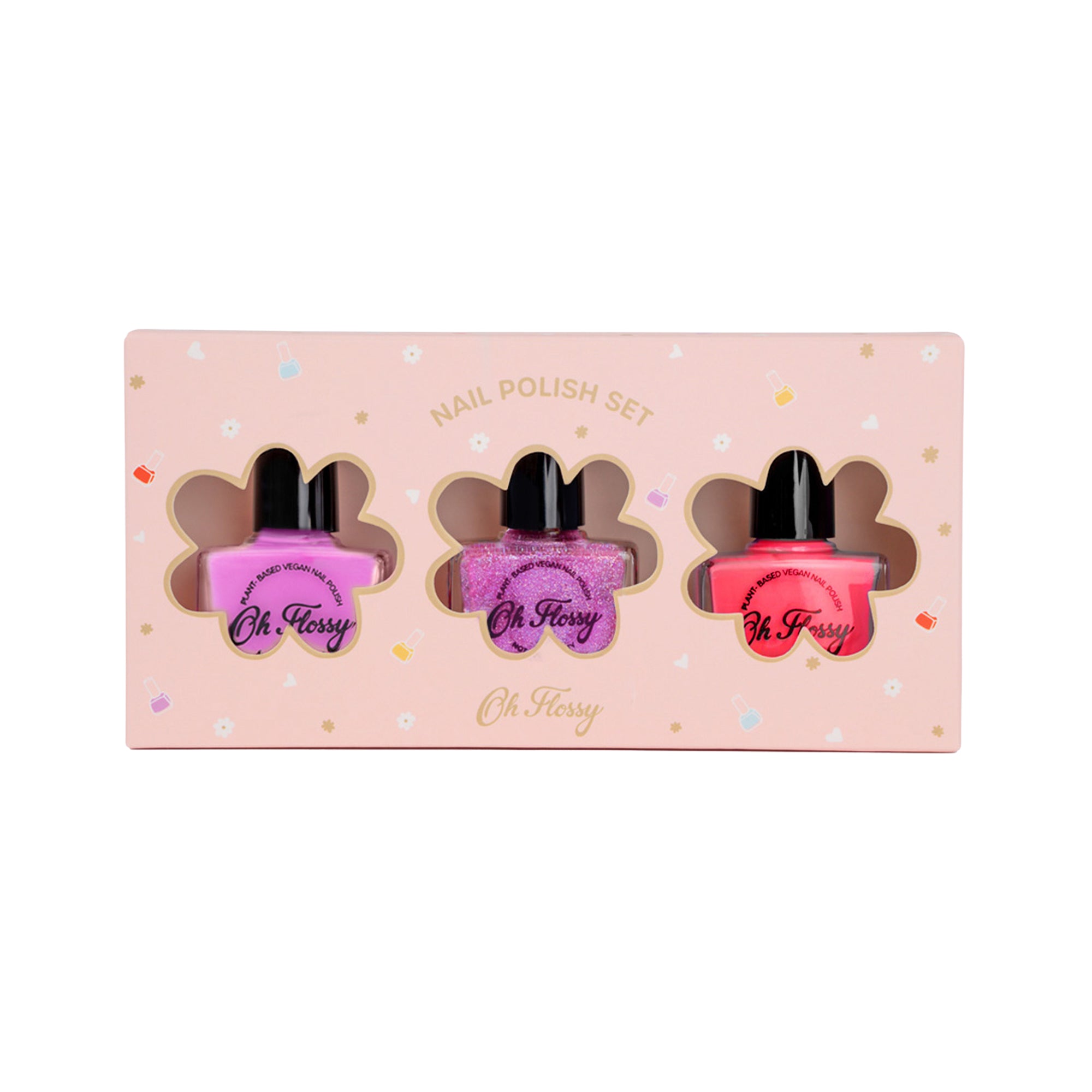 Oh Flossy Pink Pamper Nail Polish Set